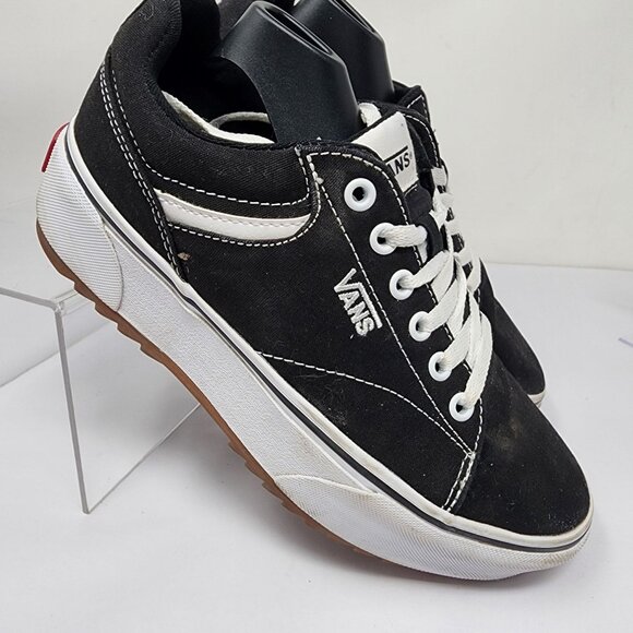 Vans Womens Size 8 Seldan Platform Low-Top Black Canvas Sneakers - Picture 4 of 12
